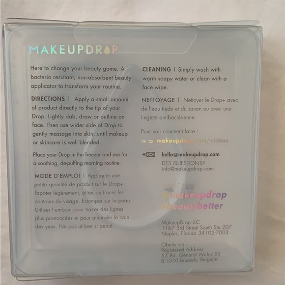 NWT, Makeup drop, original silicon beauty applicator, clear, OS - Picture 3 of 6